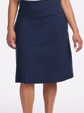 Woolx Marilyn Flowy Midi Skirt, Dark Navy, Small, NWT